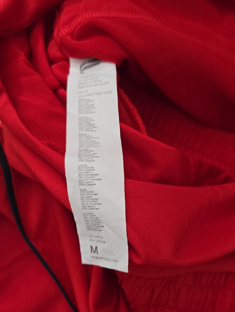 EUC Fabletics Bright Red Athletic Tank and Drawstring Waist Pants Set - Picture 9 of 9